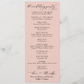 Eenvoudige Typografie, elegant licht zwart roze Programma (Achterkant)