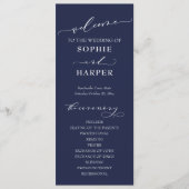 Eenvoudige Typografie, elegante kalligrafie Navy B Programma (Voorkant)