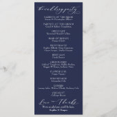 Eenvoudige Typografie, elegante kalligrafie Navy B Programma (Achterkant)