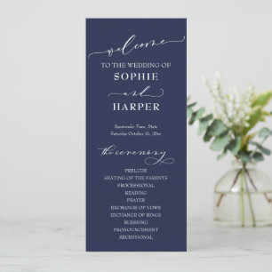 Eenvoudige Typografie, elegante kalligrafie Navy B Programma