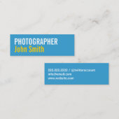 Eenvoudige Typografie-fotografe minimalist Mini Visitekaartje (Voorkant / Achterkant)