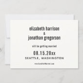 Eenvoudige Typografie het gebeurt sparen de Datum Save The Date (Achterkant)