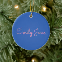 Eenvoudige typografie in roze en blauw gepersonali