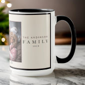 Eenvoudige  typografie Kerstfoto Mok