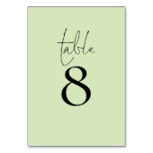 Eenvoudige Typografie Limoen Cream Script Wedding Kaart (Achterkant)