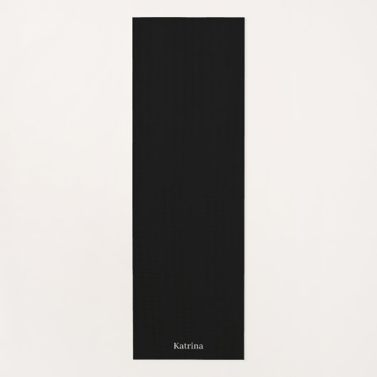 Eenvoudige typografie Persoonlijke naam Zwart Wit Yogamat (Voorkant)
