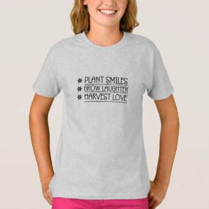 Eenvoudige Typografie planten groeien bericht T-shirt