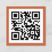 Eenvoudige Typografie QR Code Bruiloft Terracotta Informatiekaartje (Achterkant)