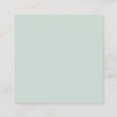 Eenvoudige typografie QR Code Mint Wedding RSVP Informatiekaartje (Achterkant)