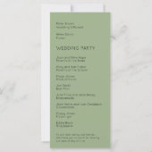 Eenvoudige Typografie Sage Green Wedding (Achterkant)