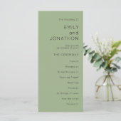 Eenvoudige Typografie Sage Green Wedding (Staand voorkant)