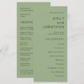 Eenvoudige Typografie Sage Green Wedding (Voorkant / Achterkant)