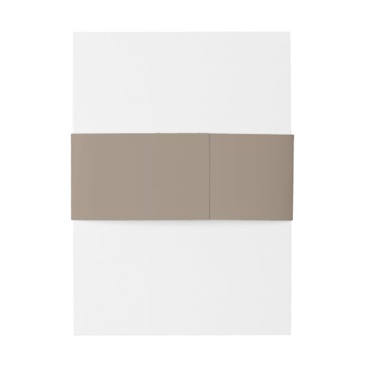 Eenvoudige typografie Taupe formele bruiloft Uitnodigingen Wikkel (Achterkant Voorbeeld)