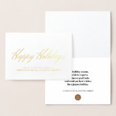 Eenvoudige typografie | Vakantie Groeten Folie Kaarten (Display)