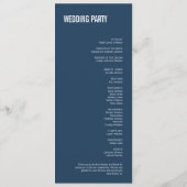Eenvoudige Typografie Weddenschap Programma (Achterkant)