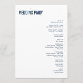 Eenvoudige Typografie Weddenschap Programma (Achterkant)