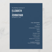 Eenvoudige Typografie Weddenschap Programma (Voorkant)