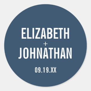 Eenvoudige Typografie Weddenschap Ronde Sticker