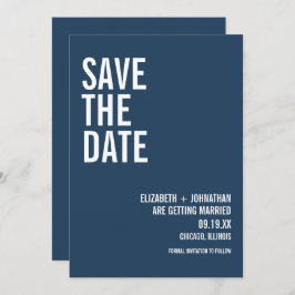 Eenvoudige Typografie Weddenschap Save The Date