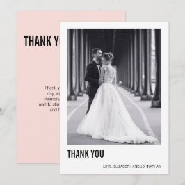 Eenvoudige Typografie Weduwfoto Hartelijk dank Bedankkaart