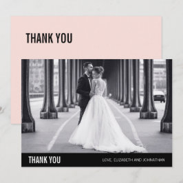 Eenvoudige Typografie Weduwfoto Hartelijk dank Bedankkaart