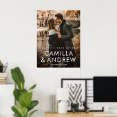 Eenvoudige typografische foto bruiloft poster (Thuiskantoor)
