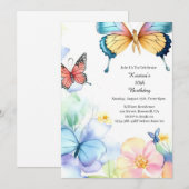 Eenvoudige uitnodiging op zaterdag (Voorkant / Achterkant)