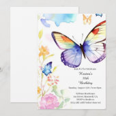 Eenvoudige uitnodiging op zaterdag (Voorkant / Achterkant)