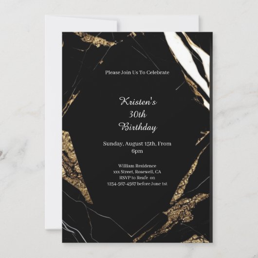 Eenvoudige uitnodiging op zaterdag (Voorkant)