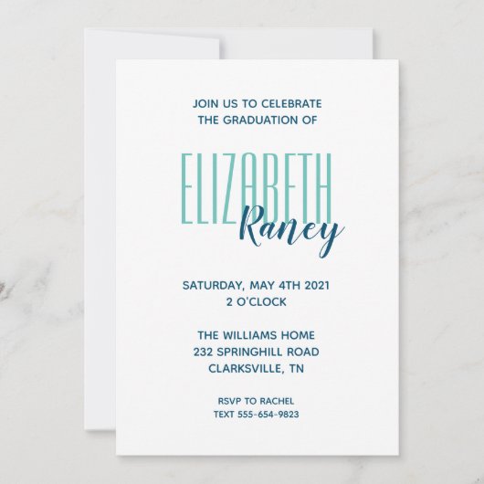 Eenvoudige uitnodiging tot het indienen van Afstud (Voorkant)