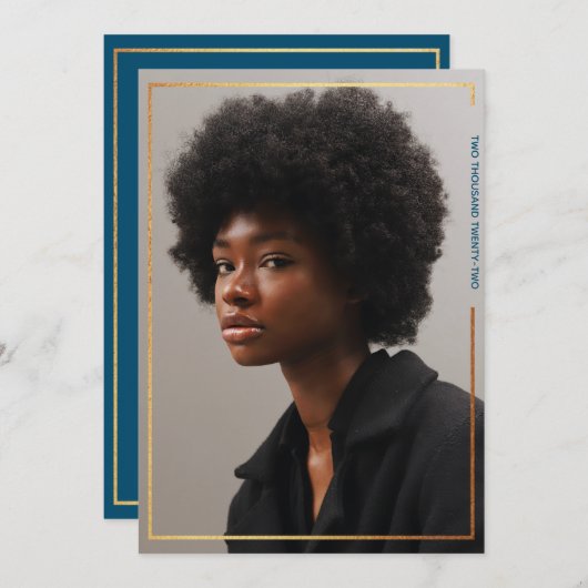 Eenvoudige uitnodiging tot het indienen van Afstud (Voorkant / Achterkant)