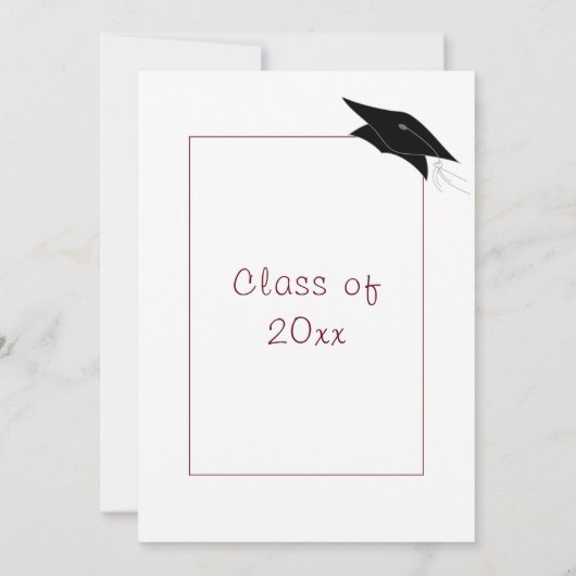 Eenvoudige uitnodiging van de Partij van de Witte (Achterkant)