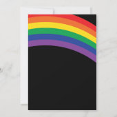 Eenvoudige uitnodiging van de regenboogpartij, reg (Achterkant)