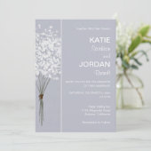 Eenvoudige uitnodiging van Floral Bouquet (Staand voorkant)