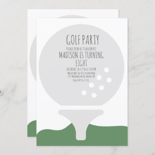 Eenvoudige uitnodiging van Golf Ball Birthday