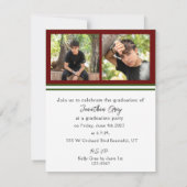 Eenvoudige uitnodiging voor afstuderen (Achterkant)