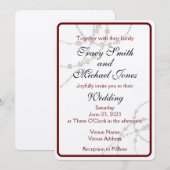 Eenvoudige uitnodiging voor bruiloft  (Voorkant / Achterkant)