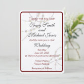 Eenvoudige uitnodiging voor bruiloft  (Staand voorkant)