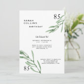 Eenvoudige uitnodiging voor een 85e verjaardag (Staand voorkant)