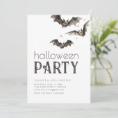 Eenvoudige uitnodiging voor een Halloweenfeestje (Staand voorkant)