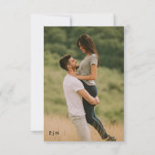 Eenvoudige uitnodiging voor een overlay-fotowedden (Achterkant)