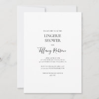 Eenvoudige uitnodiging voor Elegant Lingerie