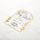 Eenvoudige uitnodiging voor Folie via White en Gol (Gedraaid)