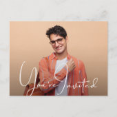 Eenvoudige uitnodiging voor foto-Afstuderen (Voorkant)