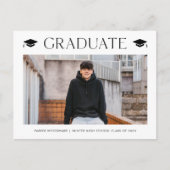 Eenvoudige uitnodiging voor foto-Afstuderen (Voorkant)