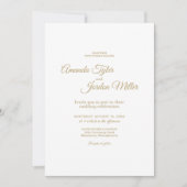 Eenvoudige uitnodiging voor goudkalligrafie (Voorkant)