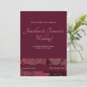 Eenvoudige uitnodiging voor het huwelijk van Burgu (Staand voorkant)