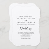 Eenvoudige uitnodiging voor het huwelijk van Class (Voorkant / Achterkant)