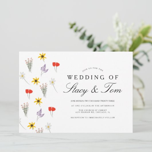 Eenvoudige uitnodiging voor het trekken van handte (Staand voorkant)