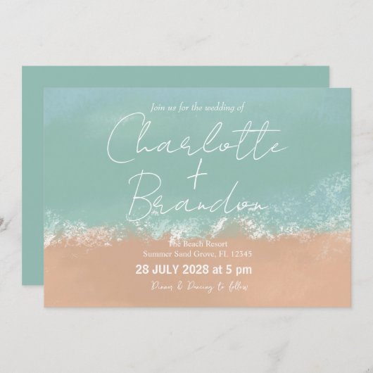 Eenvoudige uitnodiging voor het uitzenden van een (Voorkant / Achterkant)